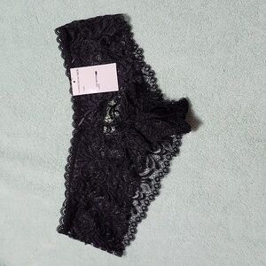 Honeydew Black Lace Cat Hipster Panty L